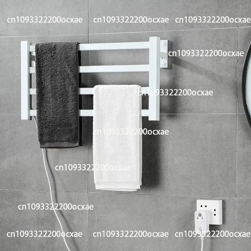 

Electric towel rack Smart bathroom toilet electric non-perforated heating drying household storage space aluminum