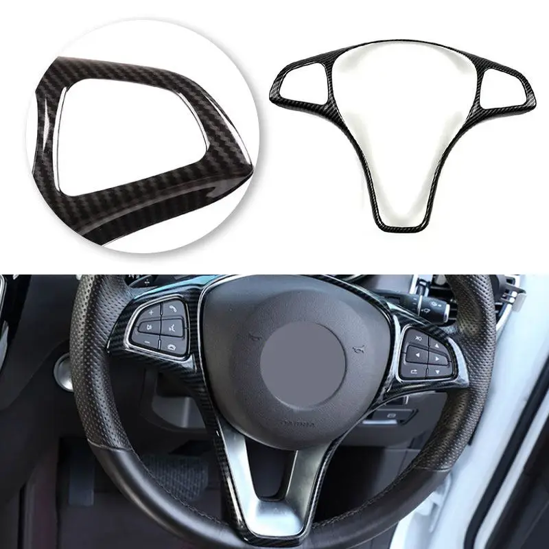 Car Accessories Steering Wheel Frame Cover Trim For Mercedes Benz A B C E GLC GLA CLA Class W176 W246 W205 W213 X253 X156 C117