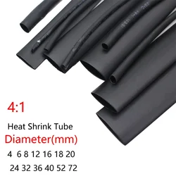 Tubo termorretráctil de 1 metro 4:1 con pegamento, tubo termorretráctil termorretráctil de doble pared, 6 8 12 16 24 40 52 72