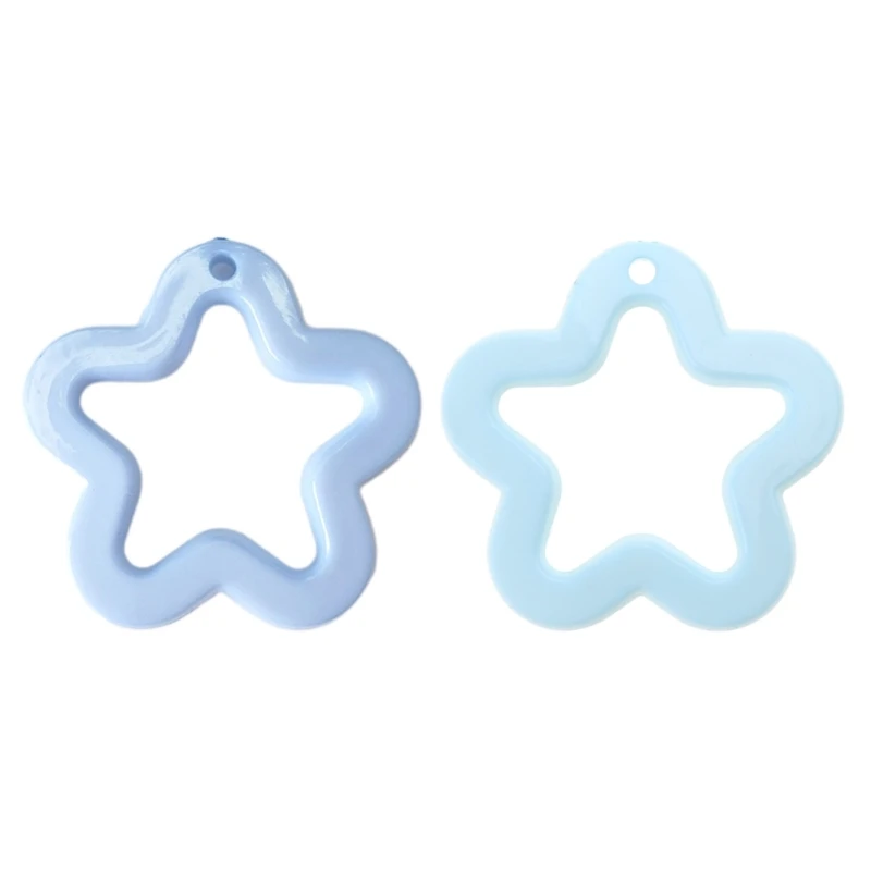 Hollow Star Charm Jewelry Making Handmade Crafts Diy Supplies 30x30mm 20 Color