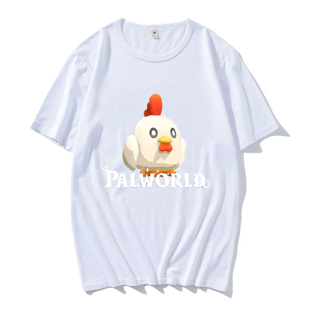 Palworld T-shirts Cartoon Print Cute Tee-shirt For Spring/Summer Round Neck Pure Cotton Tshirts Camisetas Women/Men Tees Top