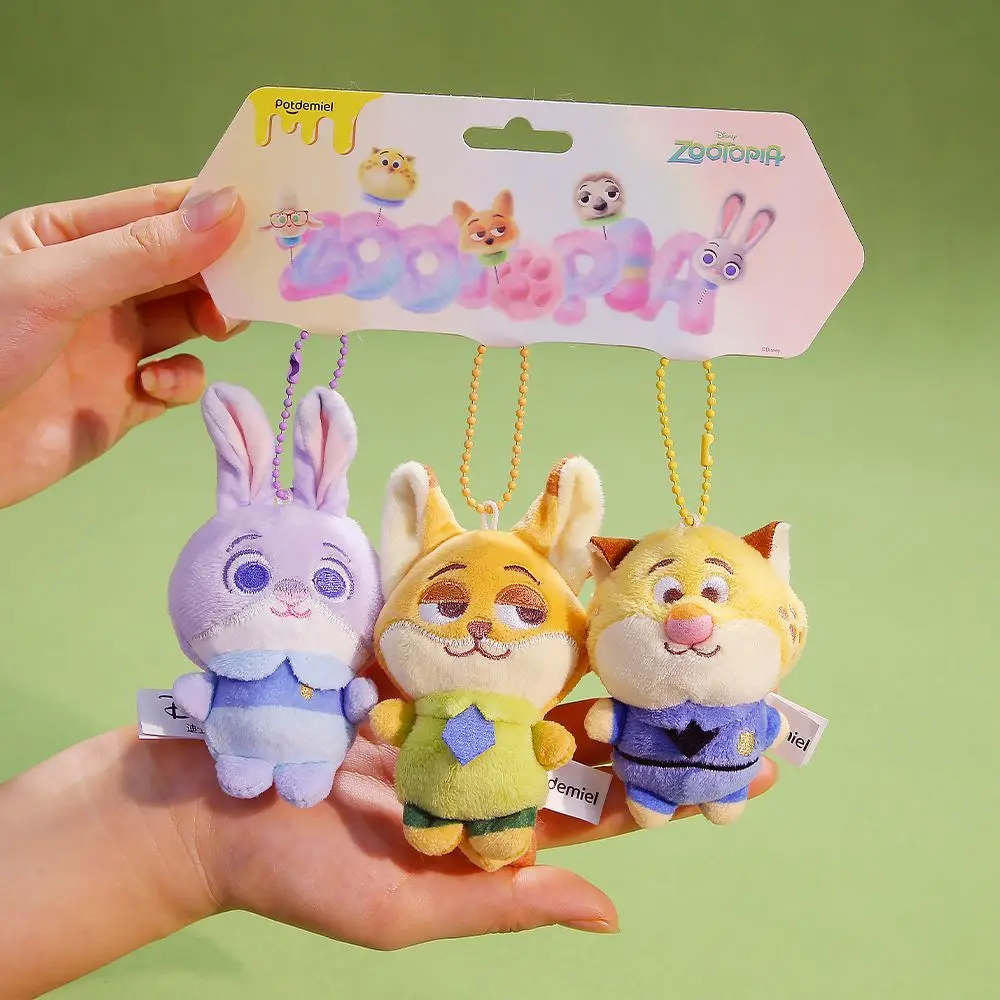 

Potdemiel Zootopia Judy Nick Cute Plush Doll Toy Small Bag Pendant Adorable Stuffed Animal Collectible Charm for Kids Gift