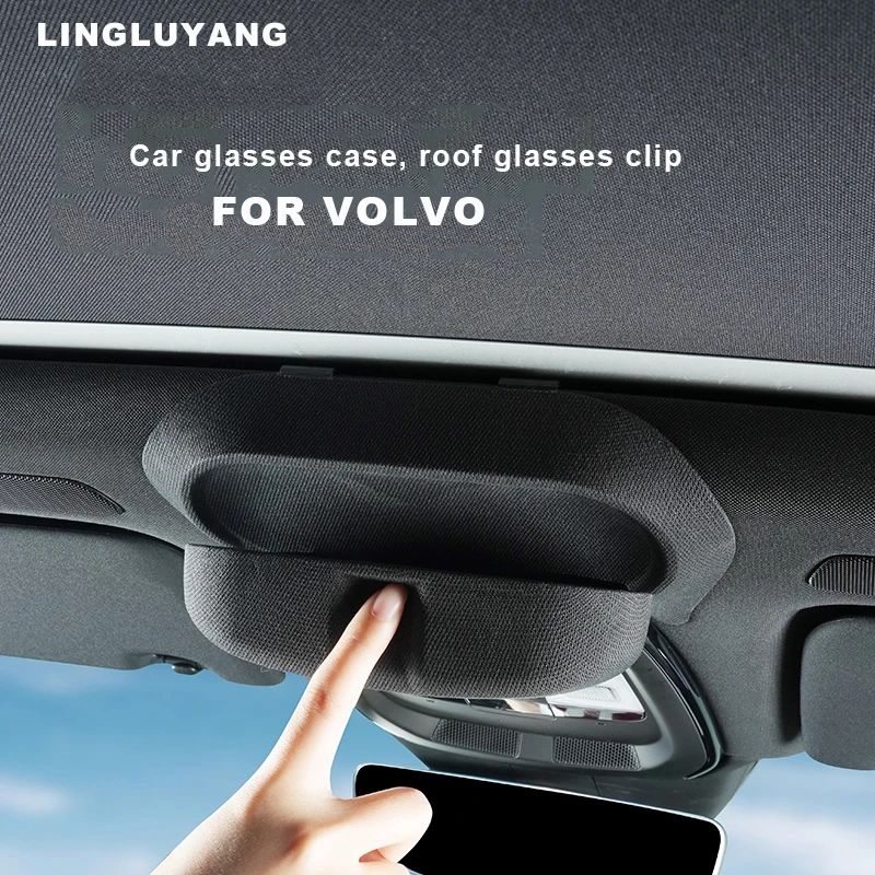 Für Volvo XC60 XC90 S60 S90 V90 Auto-Brillenetui 2018-2026 Dach-Brillenhalter Sonnenbrillen-Aufbewahrung Innenraum – Detail 1
