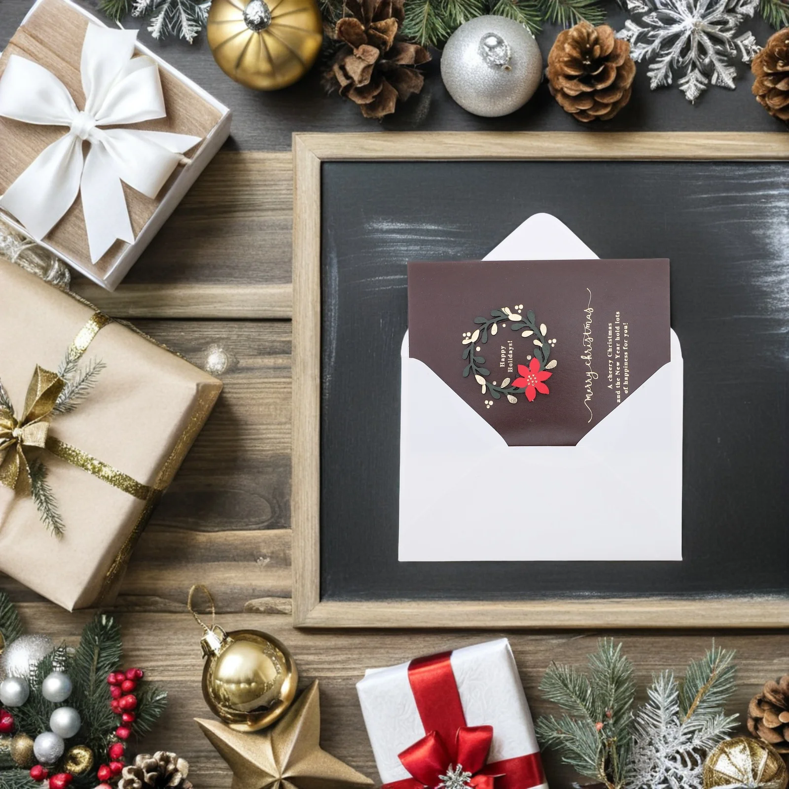 

20 set Christmas Cards With Envelopes Vintage Blank Greeting Card Bulk Printed Holiday Cards For Xmas New Year Festive Wishes