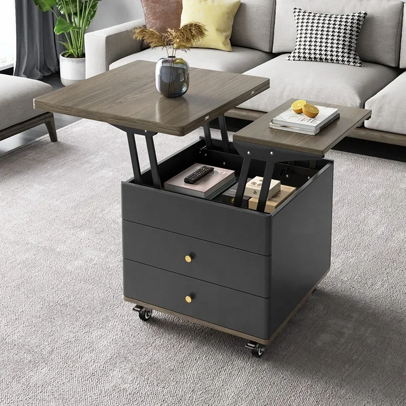 

Multifunctional Simplicity Folding Smart Lift Living Room Coffee Table Small Apartment Side Table Vanity House Furniture