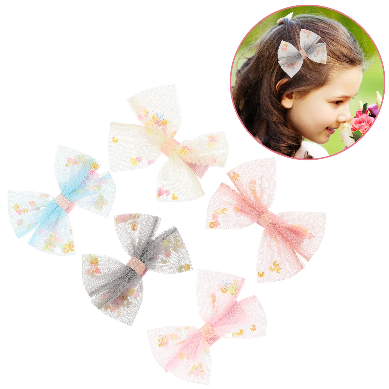 

15 pcs Cute Hair Bow Clips For Hair Accessories Party Wedding Festival Decoration Durable Styling Headwear