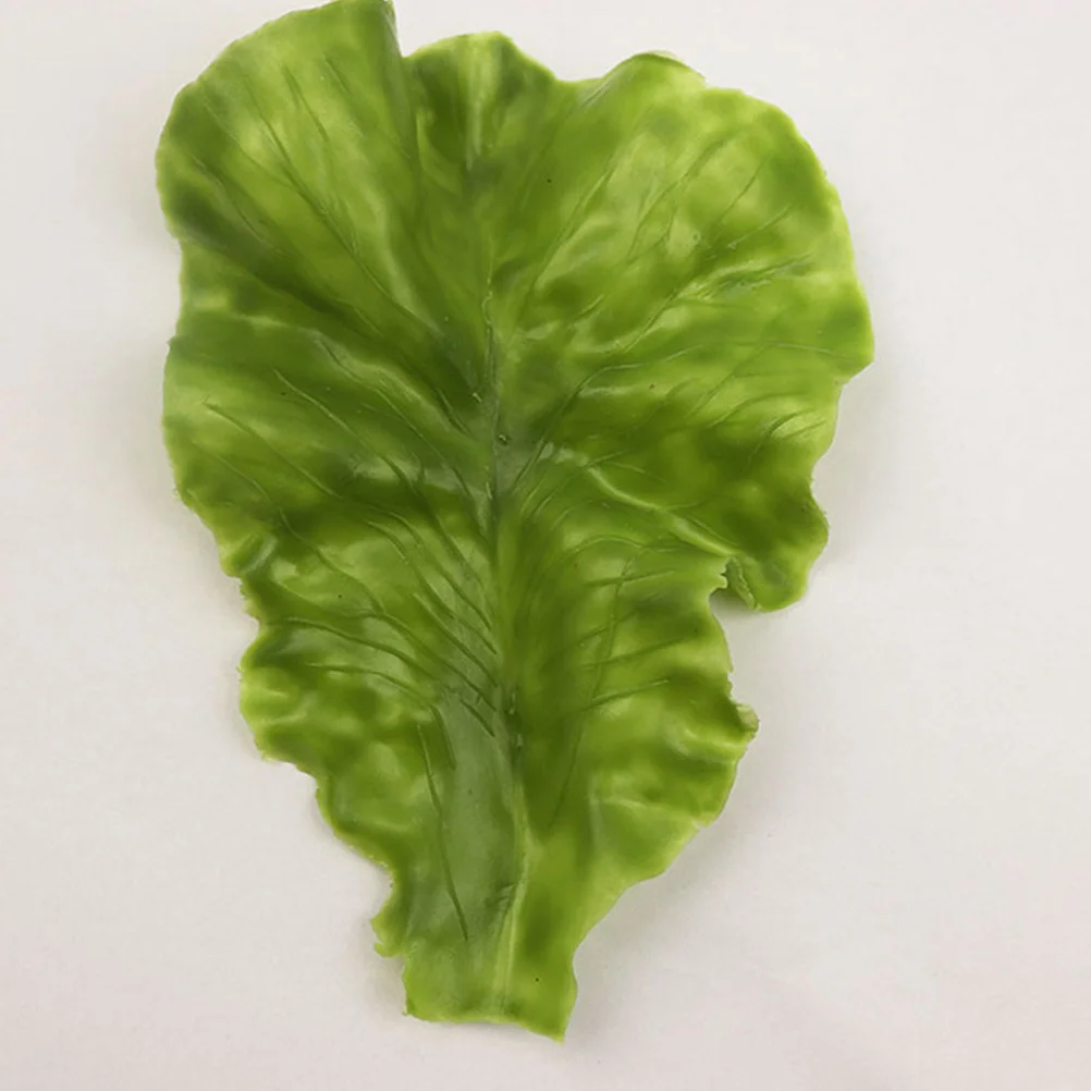 6 Pcs Simulated Vegetables Lifelike Lettuce Adornment Photo Props Decorative Leaf Fruits and Leaves Pu Photography