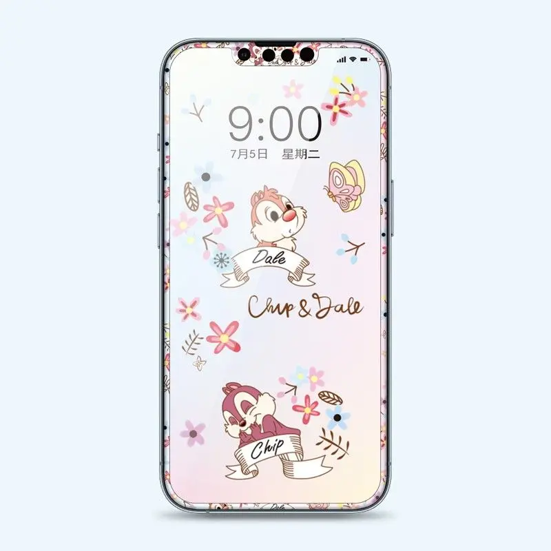 Sanrios Hello Kitty My Melody กระจกนิรภัยน่ารักดัฟฟี่ Stellalou สำหรับ Iphone14 13 Pro Max ฟิล์มขอบนุ่มของขวัญ