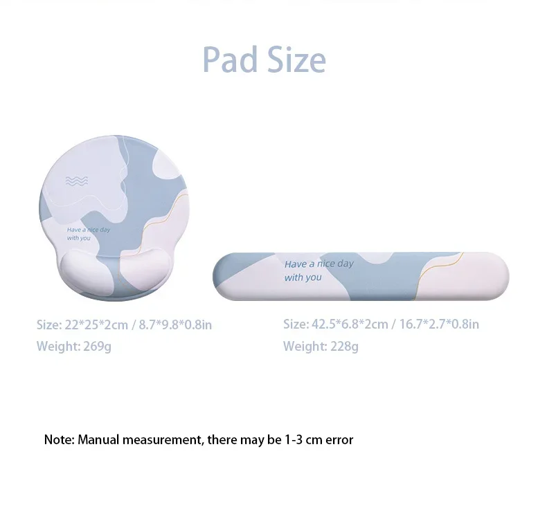 Silicone Mouse Pad With Keyboard Wrist Rest Set Nonslip Ergonomic Hand Support Mice Mat 3D Mousepad For Game Laptop Office Work - view 4