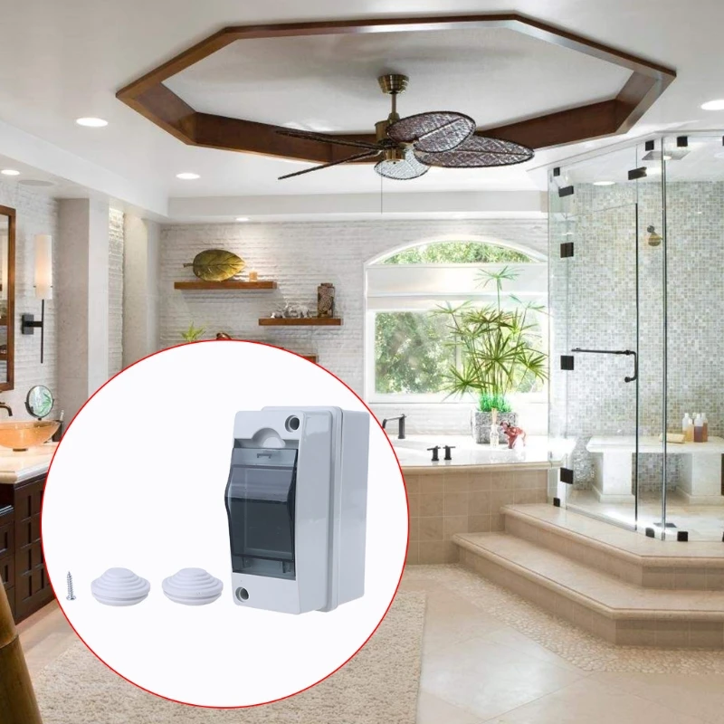 Household Illumination Electrical Distribution Box Waterproof IP65 with Transparent Cover Junction Wire Box Accessories