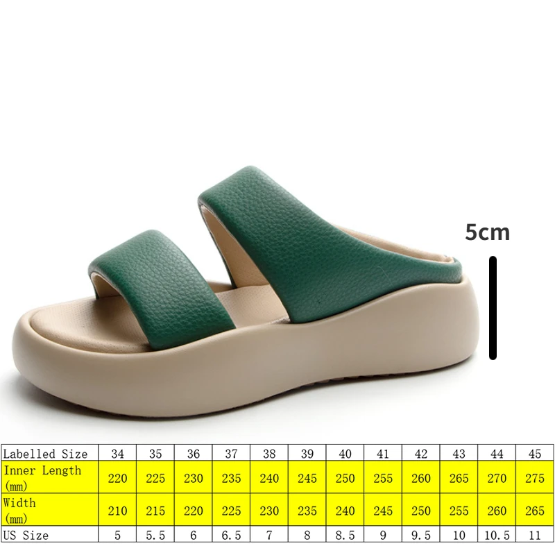 Koznoy 5cm Genuine Leather Summer Cozy Comfy Peep Toe Contoured Lightweiget Loafer Slipper Sandals Well-fitting Peep Toe Shoes