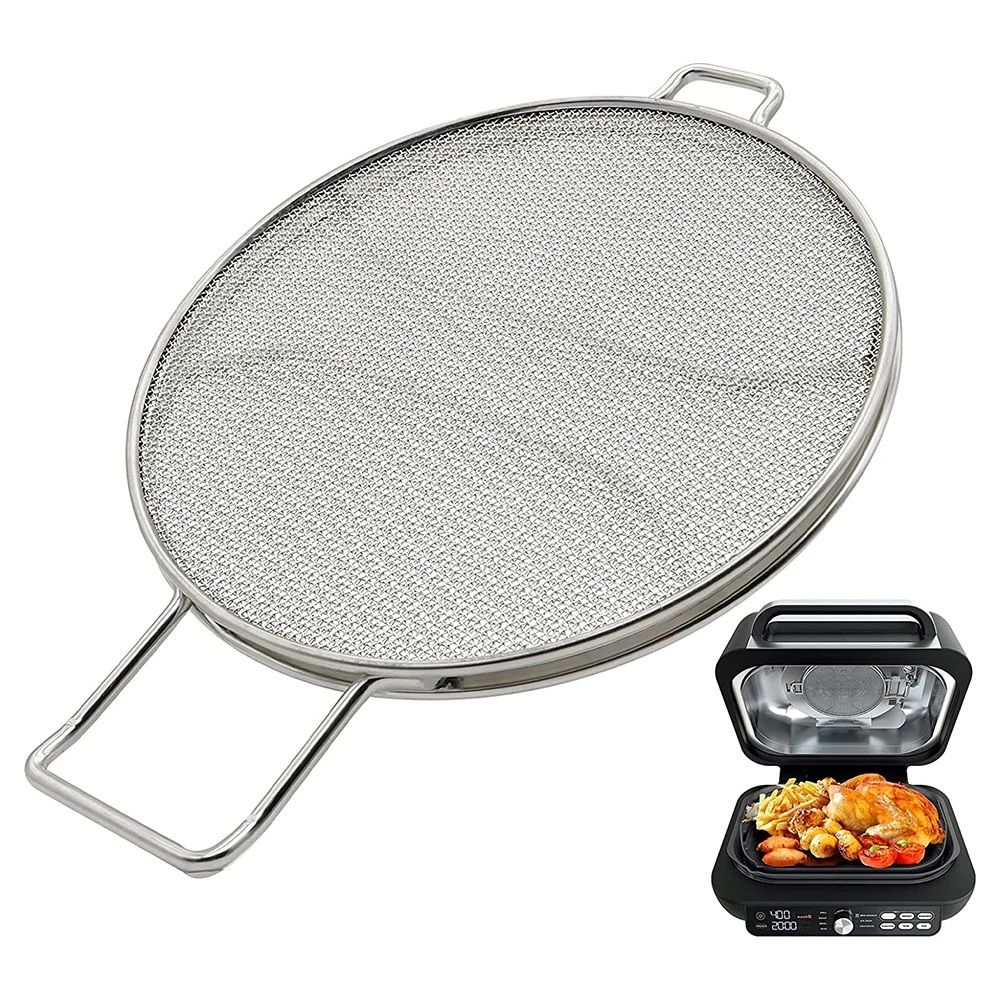 Splatter Shield for Ninja Foodi IG651 IG601 Stainless Steel Splatter Screen for Smart XL Pro 7-in-1 Indoor Grill Accessories