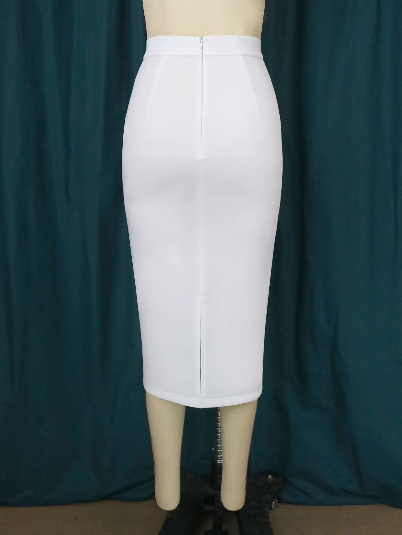 Women White Pencil Skirt High Waist Aplliques High Waist Party Elegant New Office Ladies Classy Modest 2023 New Fashion Bottoms