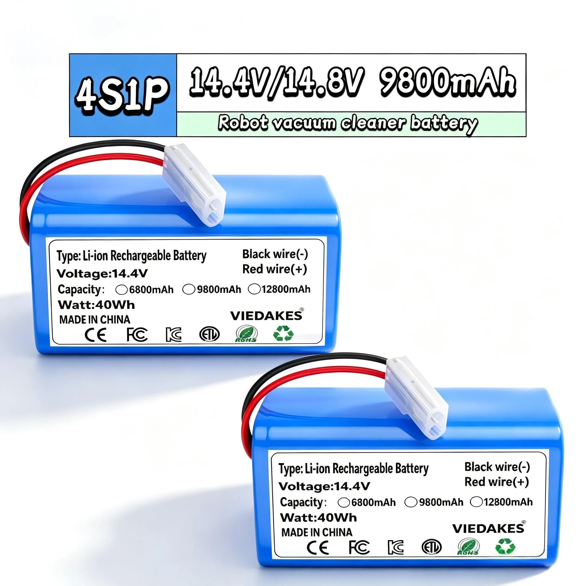 4S1P 14.4V/14.8V Li-ion Replacement Battery High Capacity For Mi G1 MJSTG1 Robot Vacuum Sweeper Spare Parts