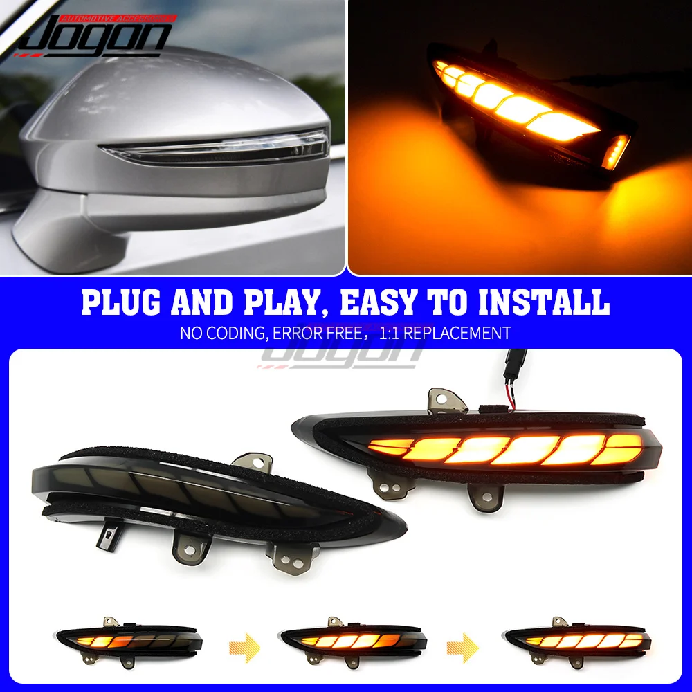 2013-2018 For Toyota Crown S210 4th. Car LED Dynamic Turn Signal Light Rear View Side Mirror Sequential Indicator Blinker Lamp