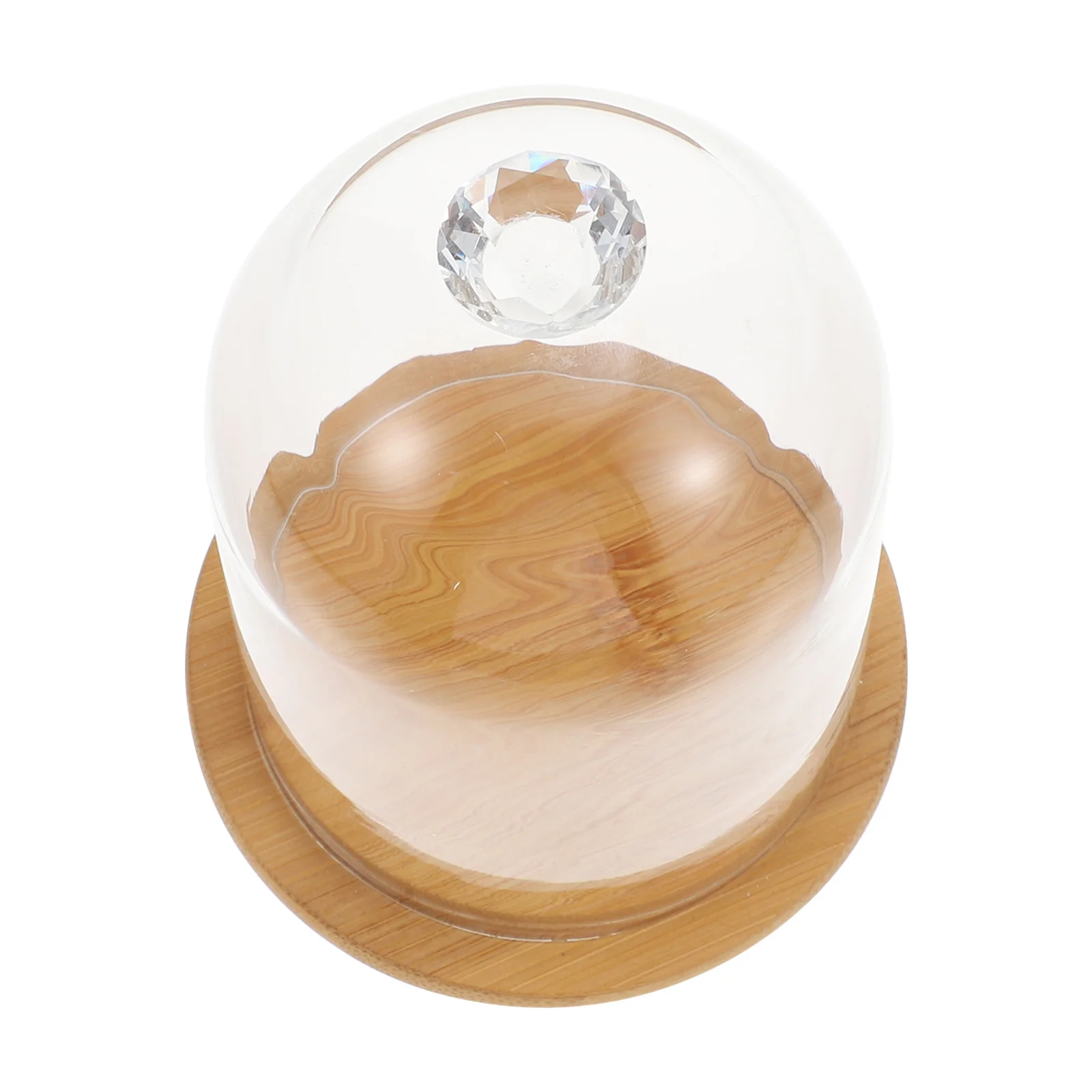 

Eternal Flower Glass Cover Diamond Shape Clear Glass Dome Decorative Display Dome Tabletop Display Case Home Shop Gift Packaging