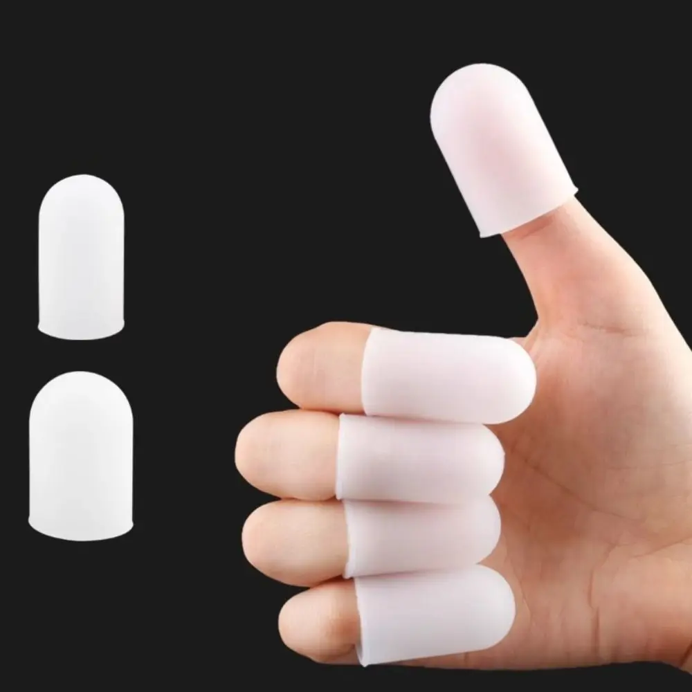 

5/10 Pcs High Temperature Resistant Silicone Finger Protector Anti-slip Transparent Finger Sleeves Wear-resistant