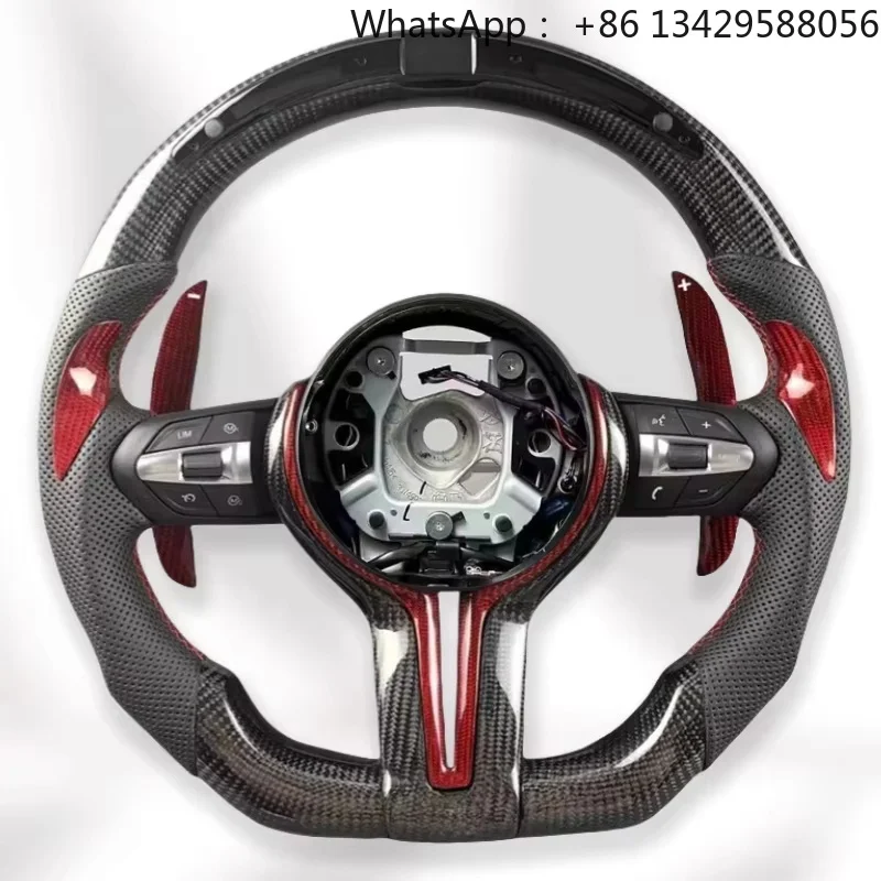 Sports LED Carbon Fiber Steering Wheel for BMW 3 5 Series F30 F10 F15 F20 F46 F02 F16 M3 M6 E90 E91 E92 M4 M5 Car Accessories