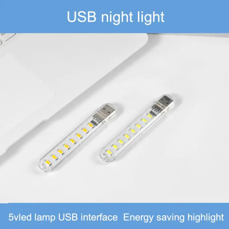 Mini Portable USB LED Book Light DC5V Ultra Bright Reading Book Lamp 3/8 LEDS Lights For Power Bank PC Laptop Notebook Lighting