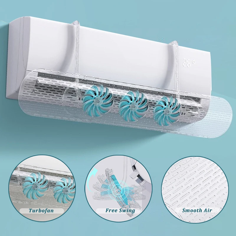 Scalable Air Conditioning Windshield Anti-Direct Household Air Deflector with Fan Office Hanging-type Air Deflector Baffle