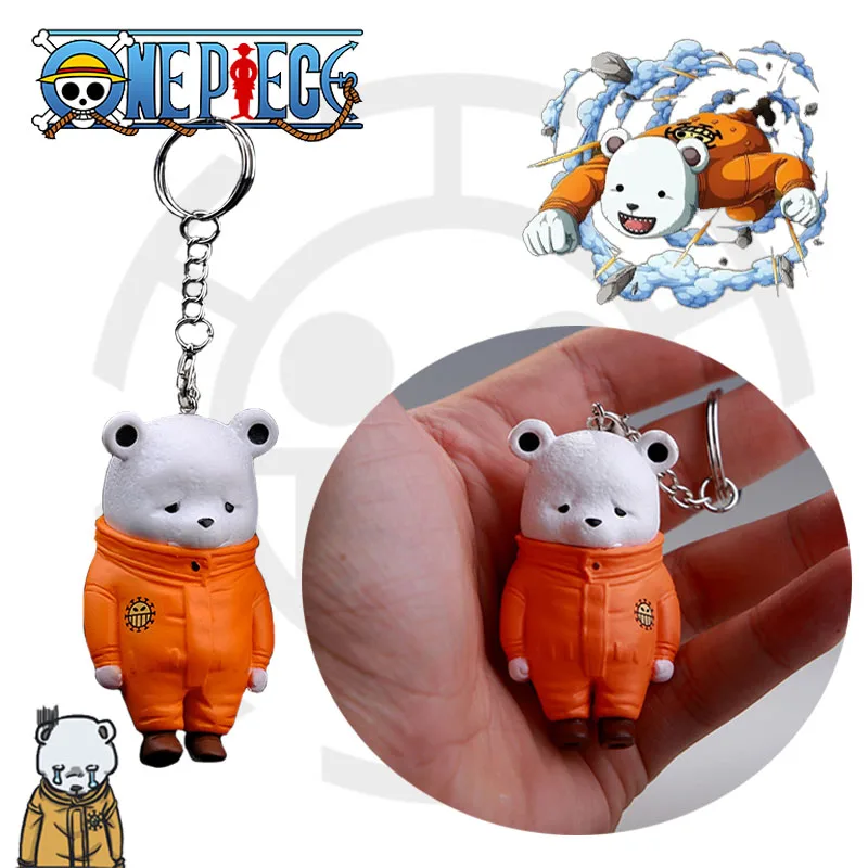 Ein Stück Bepo Anime Schlüssel bund Action figuren Rucksack Anhänger Cartoon Spielzeug puppe Männer Auto Motorrad Schlüssel ring Zubehör Kind Geschenk