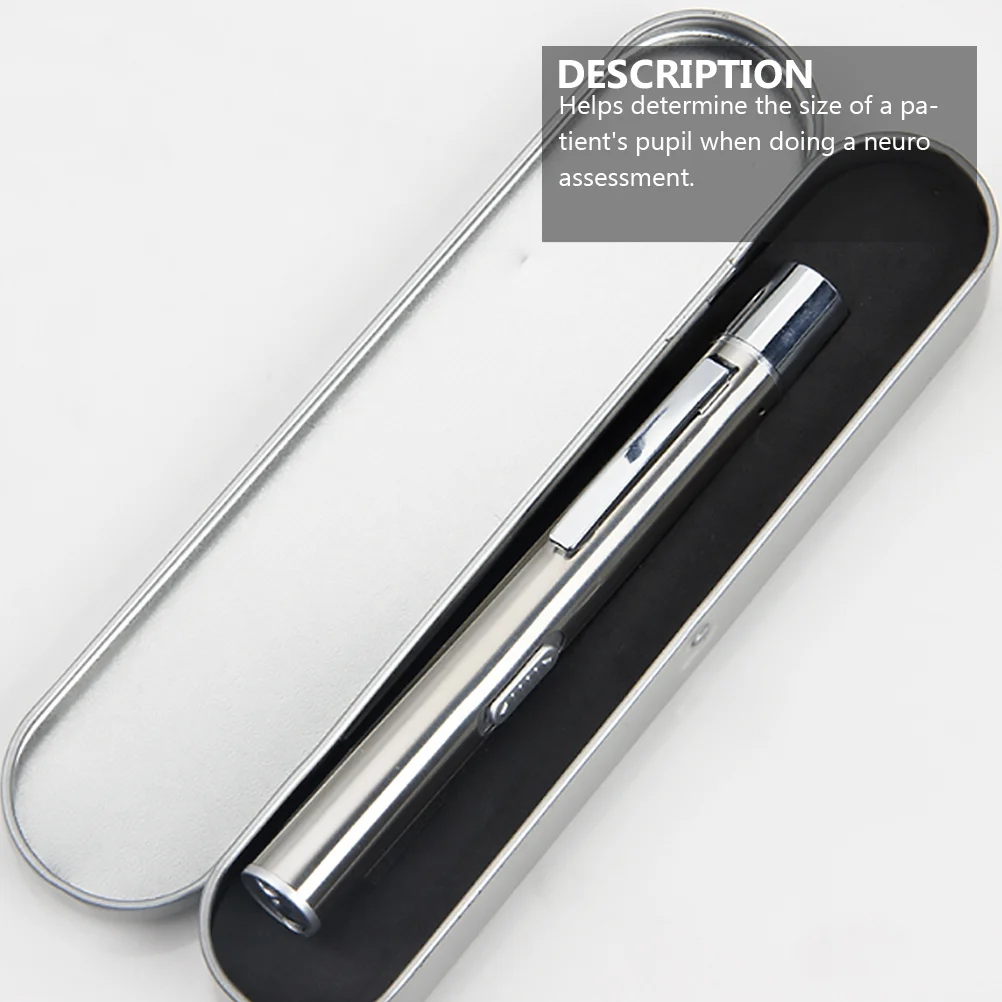

2 Pcs Medical Flashlight Waterproof Pen Electric Torch Chargeable LED Metal Nurse