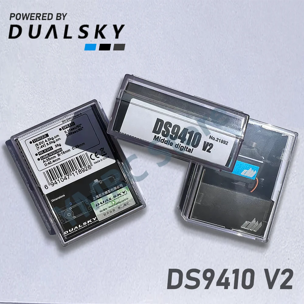 DUALSKY-DS9410 V2 معدات معدنية عالية الأداء ، أجهزة رقمية ل 40E إلى 70E ، ثلاثية الأبعاد ، F3A ، نماذج رياضية بدون طيار ، 28g ، 5 kgs ، 7.4V