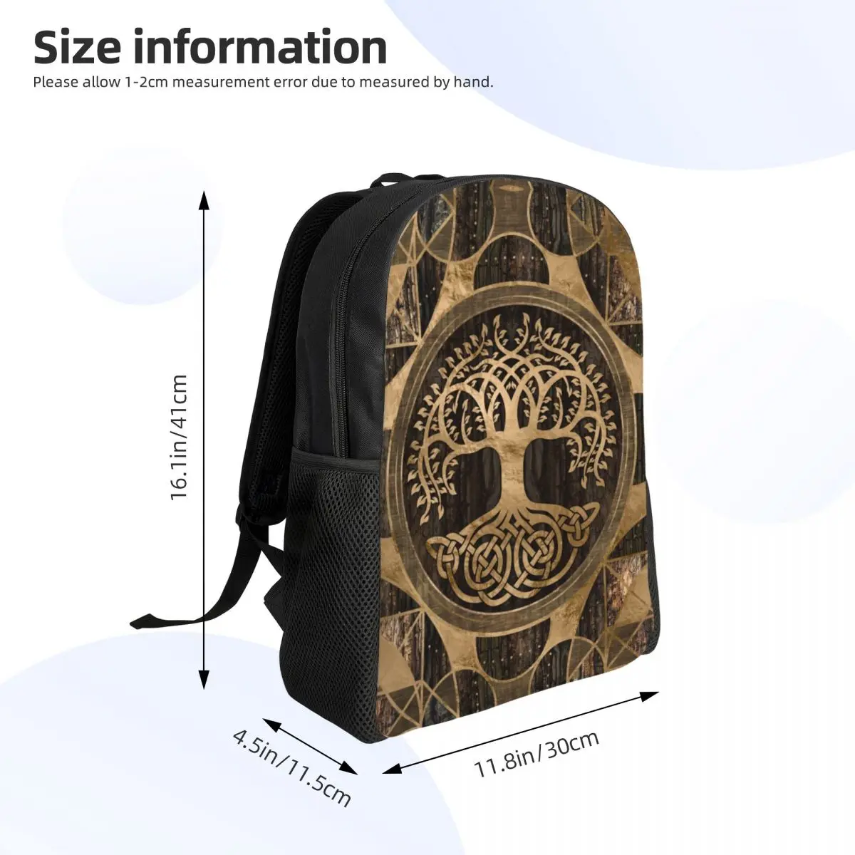 Ransel perjalanan pohon kehidupan Yggdrasil Pria Wanita tas buku Laptop sekolah tas sehari-hari siswa Universitas Viking Norse