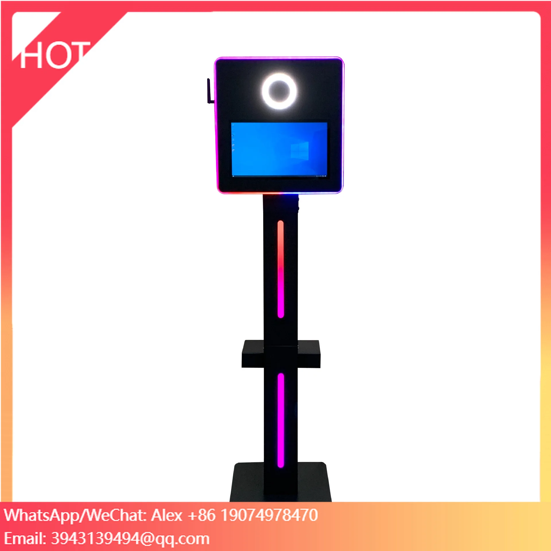 

Portable 15.6 Inch Magic Mirror Photo Booth With Camera And Printer Photo Booth Machine Vending Machine
