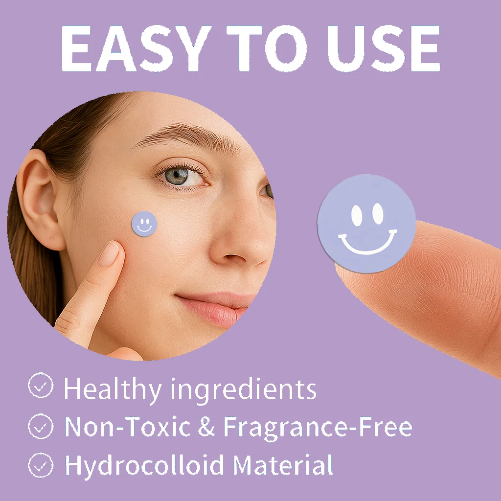 رقعة حب الشباب الغروانية المائية غير المرئية المقاومة للماء لتنظيف الوجه، ملحقات أداة جوهر مناسبة لجميع أنواع البشرة