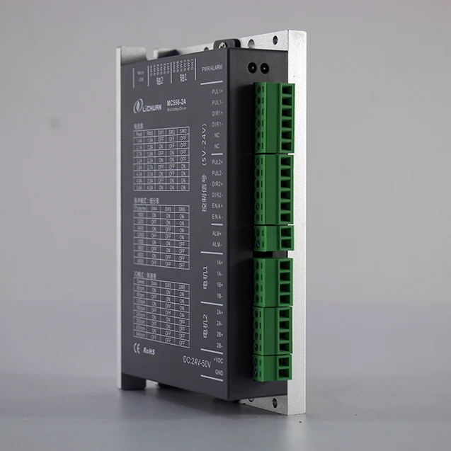

Lichuan 2-осевой шаговый драйвер MC556-2A 5.6A DC24V-50V 2-осевой драйвер шагового двигателя для Nema 23 Nema 24 Nema 34 шаговый двигатель