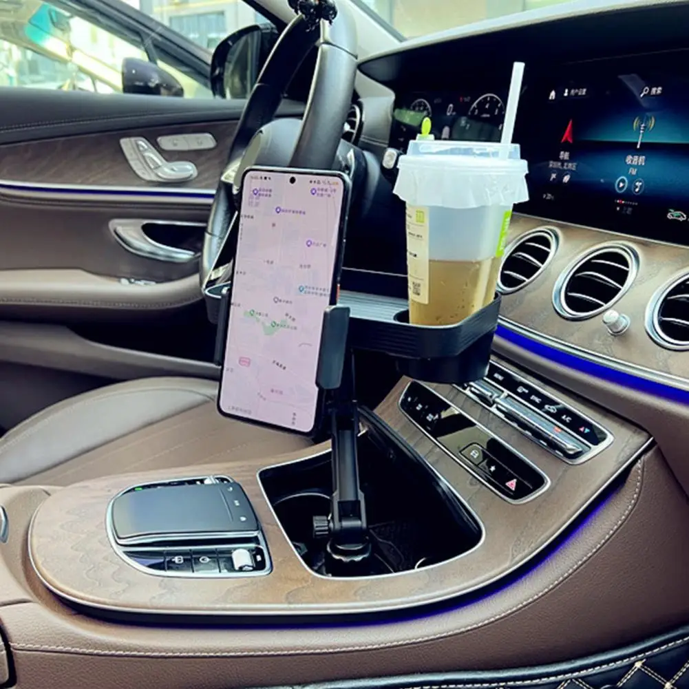 Car Dinner Tray Coffee Table for Car Car Dining Tray with Cup Holder Mobile Phone Holder Space-saving Solution for On-the-go