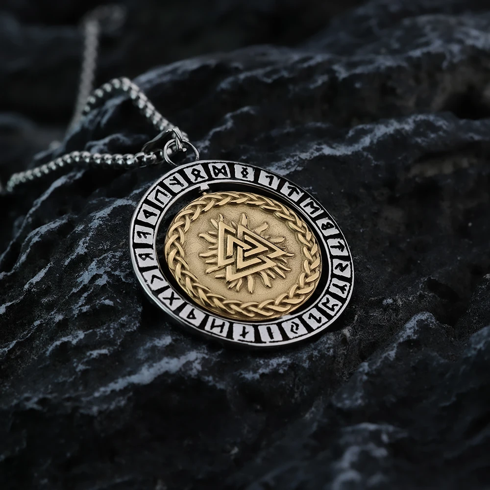 فايكنغ الشمال رايثيون الدورية التيتانيوم الصلب قلادة النمط الأوروبي جميلة الرجال موضة قلادة من الفولاذ المقاوم للصدأ #1