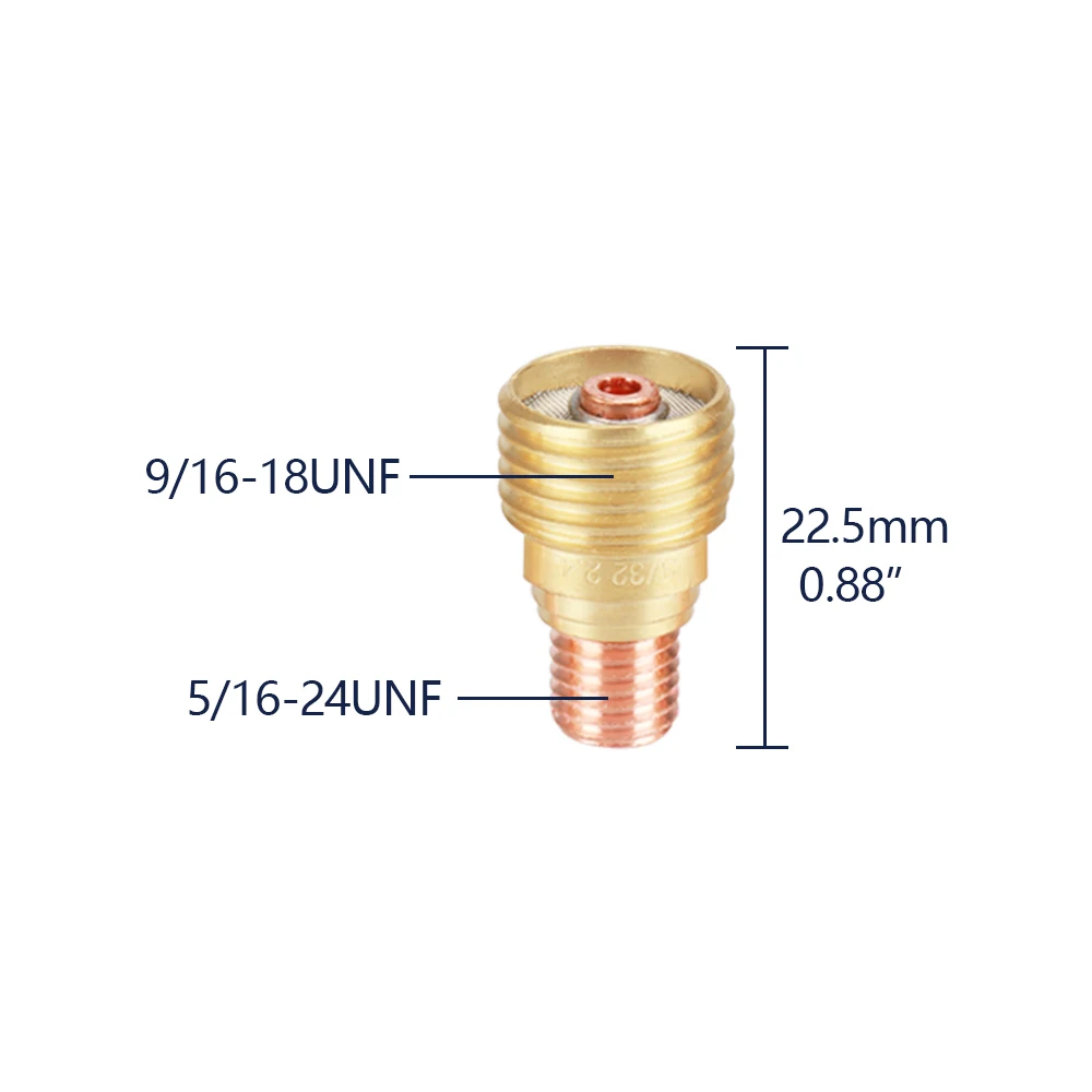 Welding Torch Consumables 1.0/1.6/2.4/3.2mm TIG Gas Lens Collet Body 45V42 45V43 45V44 45V45 For TIG WP9 WP20 WP25