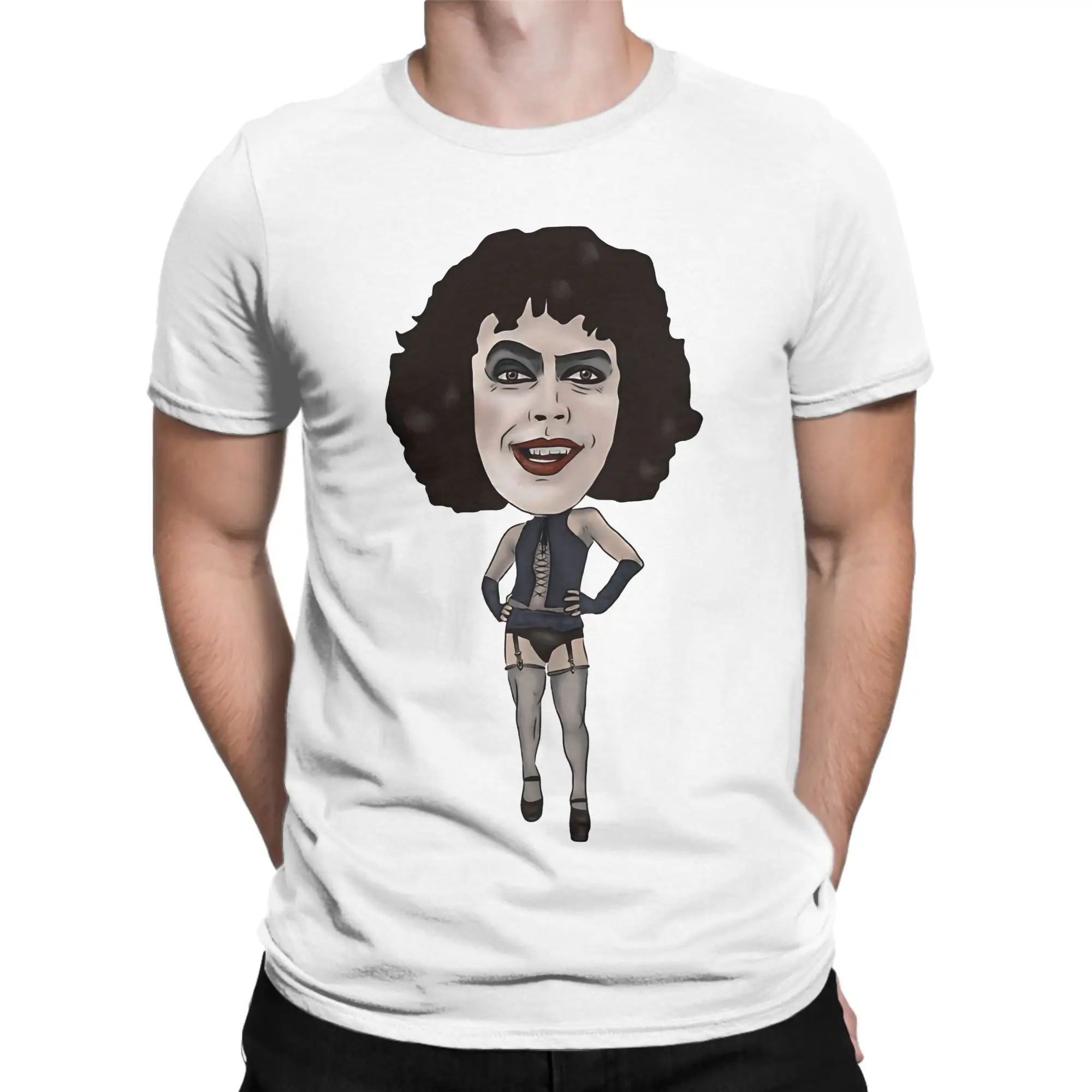 Tim Curry  Rockys Horror Dr Frank N Furter Inspired Design Lightweight Men's T Shirt   Tees T-Shirt 100% Cotton Plus Size Tops