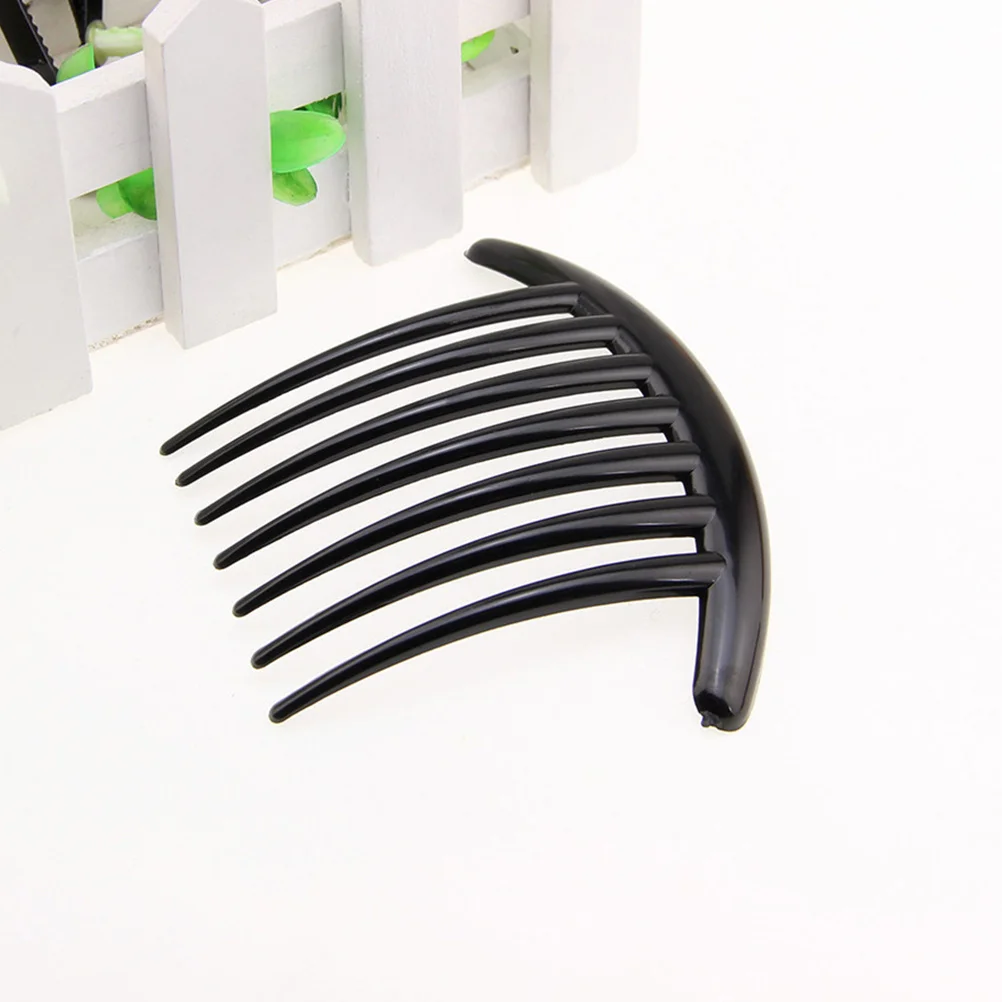 20 Piezas de Horquillas de 7 Dientes, Pinzas de Pelo de Plástico Negras y Marrones para Mujer, Accesorio para el Cabello para Fiestas y Bodas, Peine de Siete Dientes