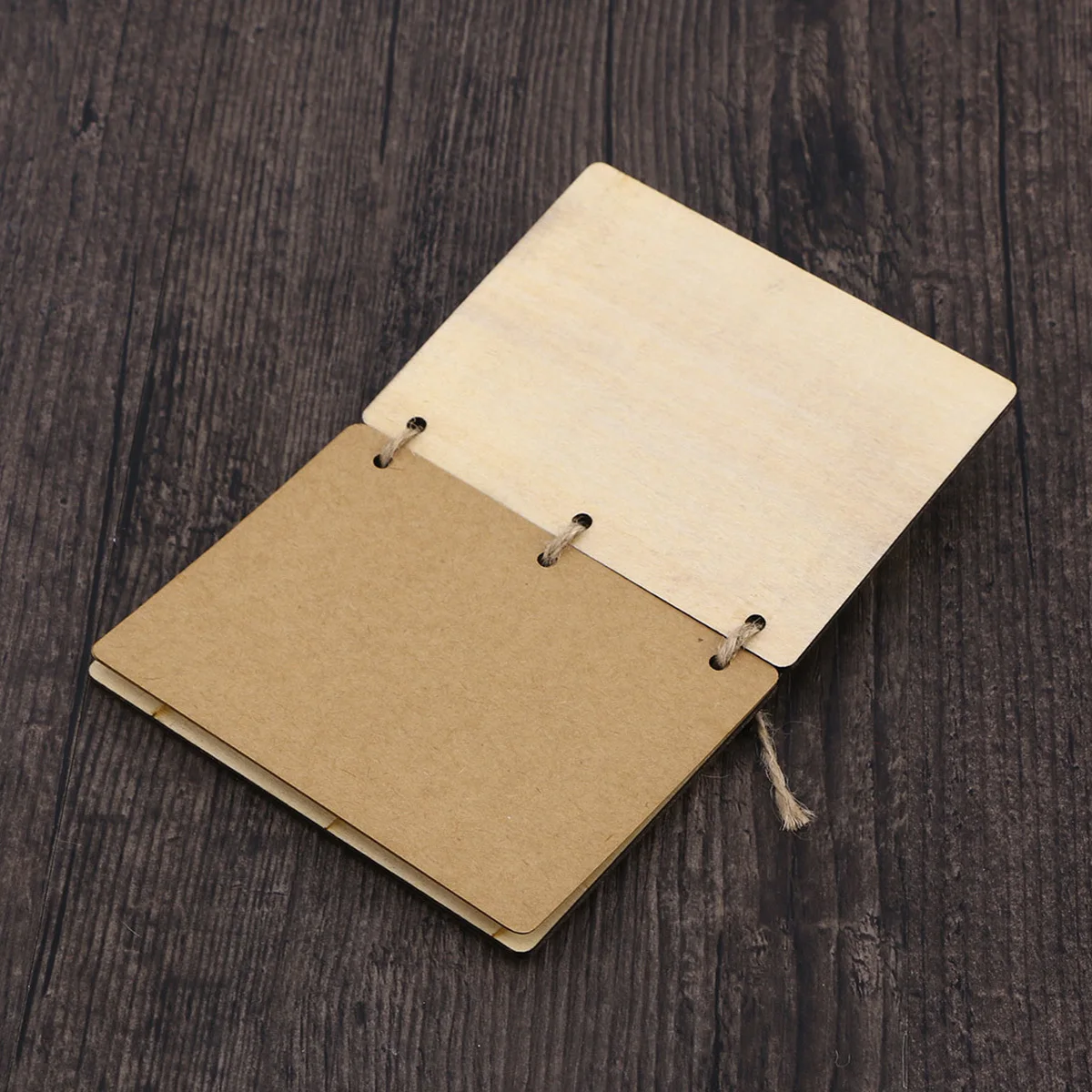 2 قطعة كتب الزفاف الريفية مجلة ورق الكرافت مع خيوط الجوت ملزمة له خطافاتها لحفل الخطوبة #1