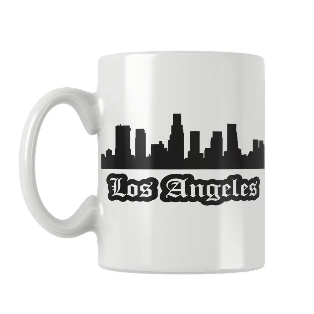 Los Angeles Printed Mug Coffee Cup White Ceramic City Funny Birthday Gifts