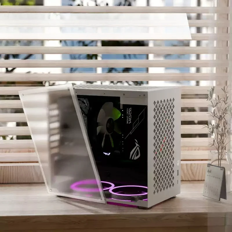 Portable ITX Computer Case SS30 SS31 40 Tempered Glass Compact MATX Chassis Compatible with SFX Power Supply