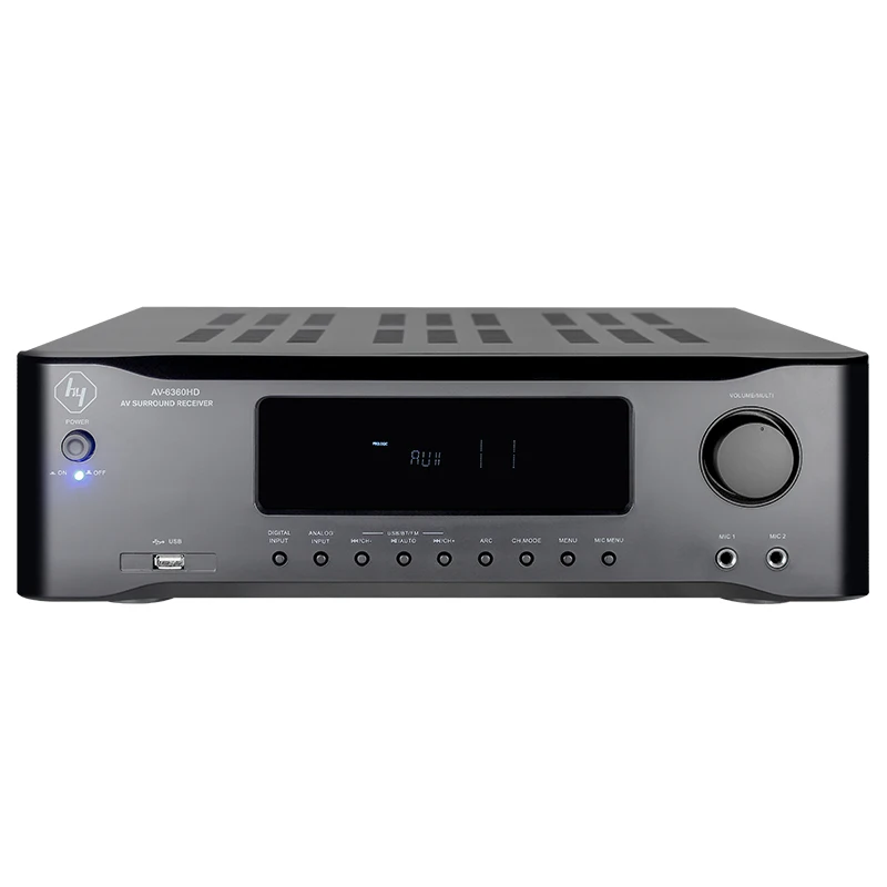 VFD 360w Home Digital 5.1ch Amplifiers Audio Power Bt Amplifier AM Fm Movie Music Subwoofer Speaker Usb HD Mic Input