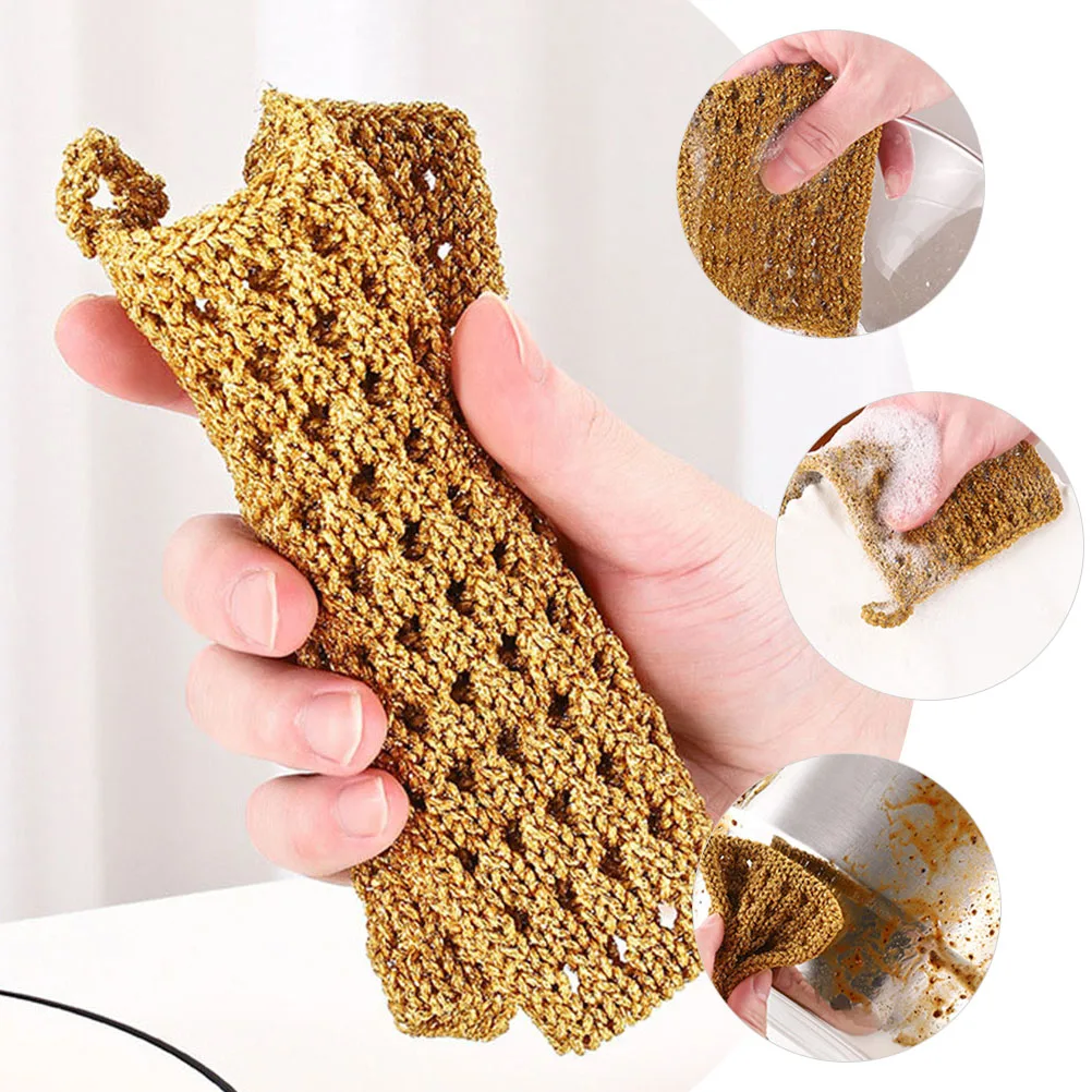 

3pcs Dish Washing Scrubber Non-Scratch Cleaning Cloth Reusable Kitchen Towel Soft Dishcloth Sponge Multi-Use For Pots Bowls Sink
