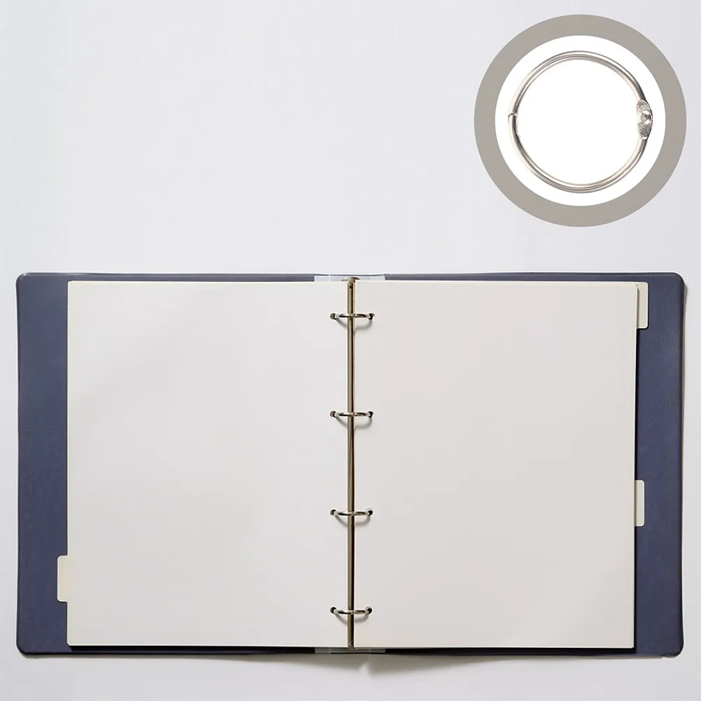 

60Pcs Round Binder Rings Strong Metal Notebook Clip Rings for Binding Documents DIY Journals Planners School Office Use