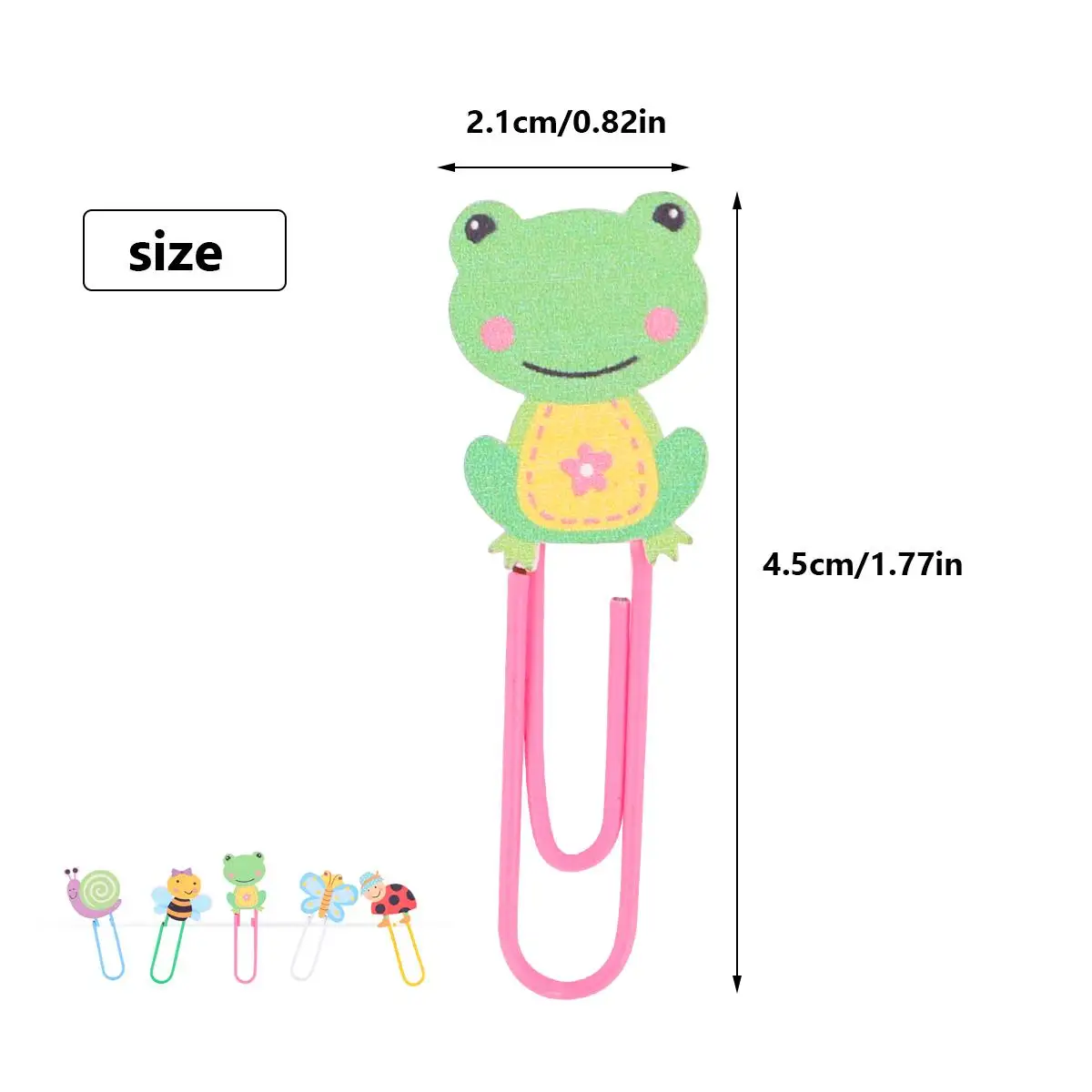 50 Pcs Animal Shape Paper Clips Creative Wooden Plastic Decorative Office Supplies Medium Size Fish Photo Note