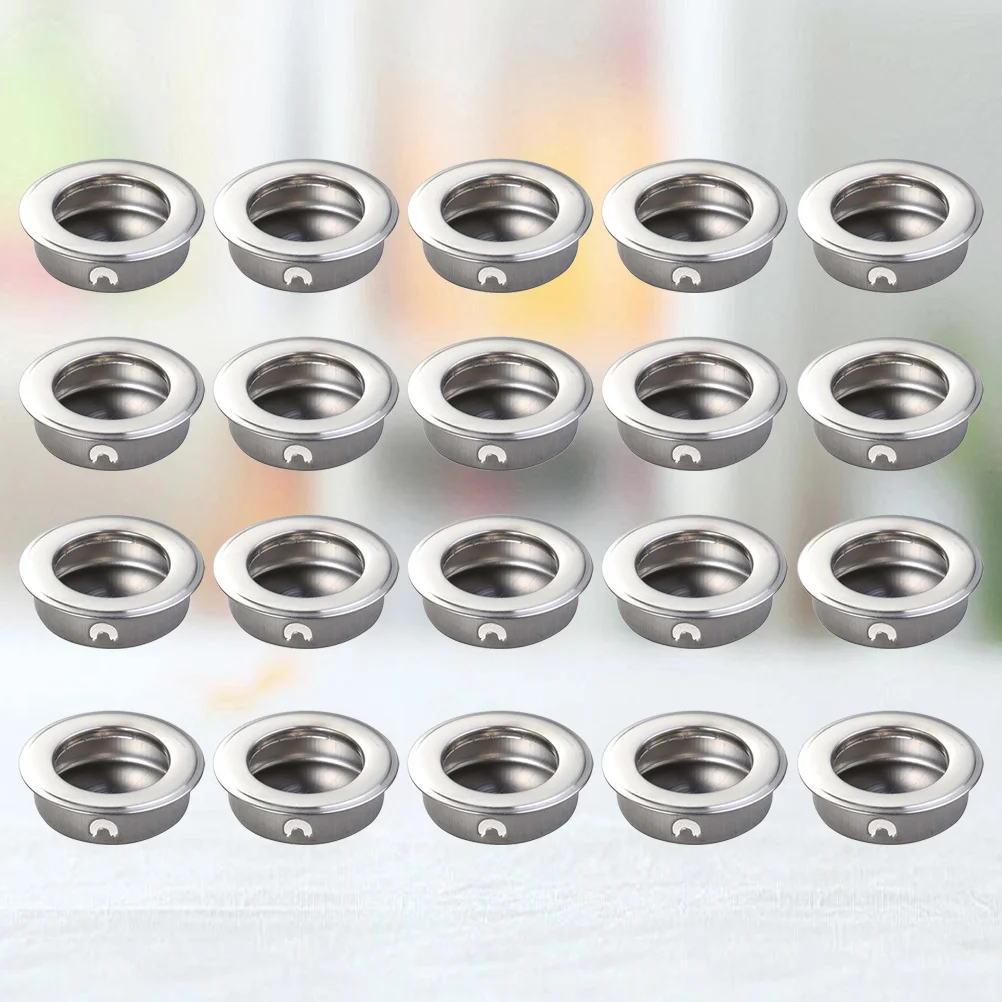 Maniglie da incasso a filo in acciaio inossidabile da 20 pezzi, diametro 35 mm, porta scorrevole, accessori per cassetti, maniglia per porta in acciaio inossidabile