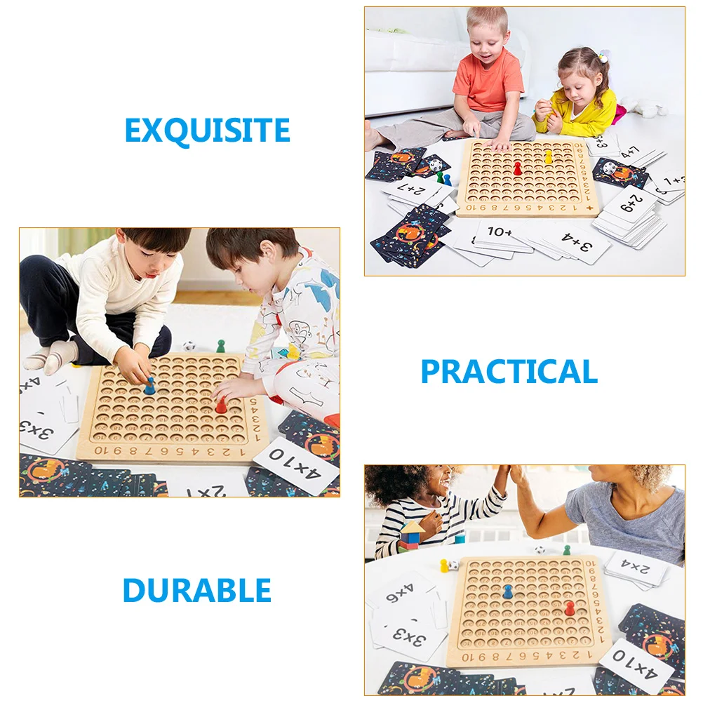 Tabla de multiplicar, material didáctico, juguete de matemáticas intelectual, juego de mesa, rompecabezas, papel Premium preescolar, educación de madera