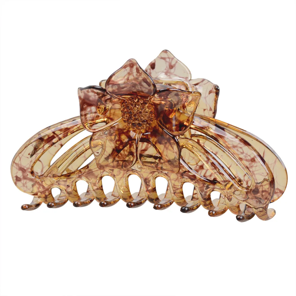 مشبك شعر من الراتنج الوردي مادة الثور المتينة، إكسسوارات شعر عصرية للنساء، مشبك للأم، مشبك شعر أوروبي