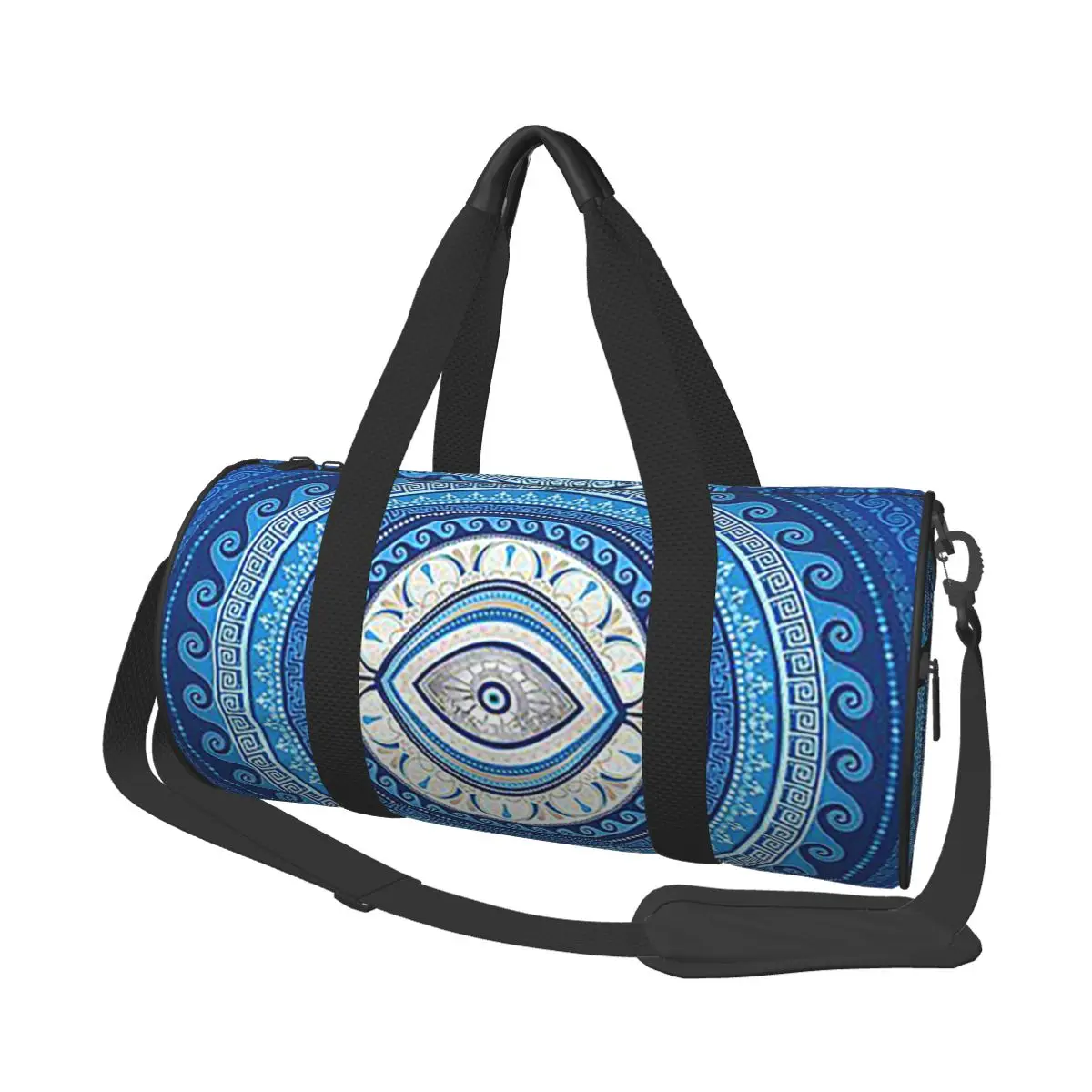 

Greek Mati Mataki Greek Evil Eye Ornament Large Duffle Gym Bag Waterproof Duffle Travel Bags Handbags Fitness bag