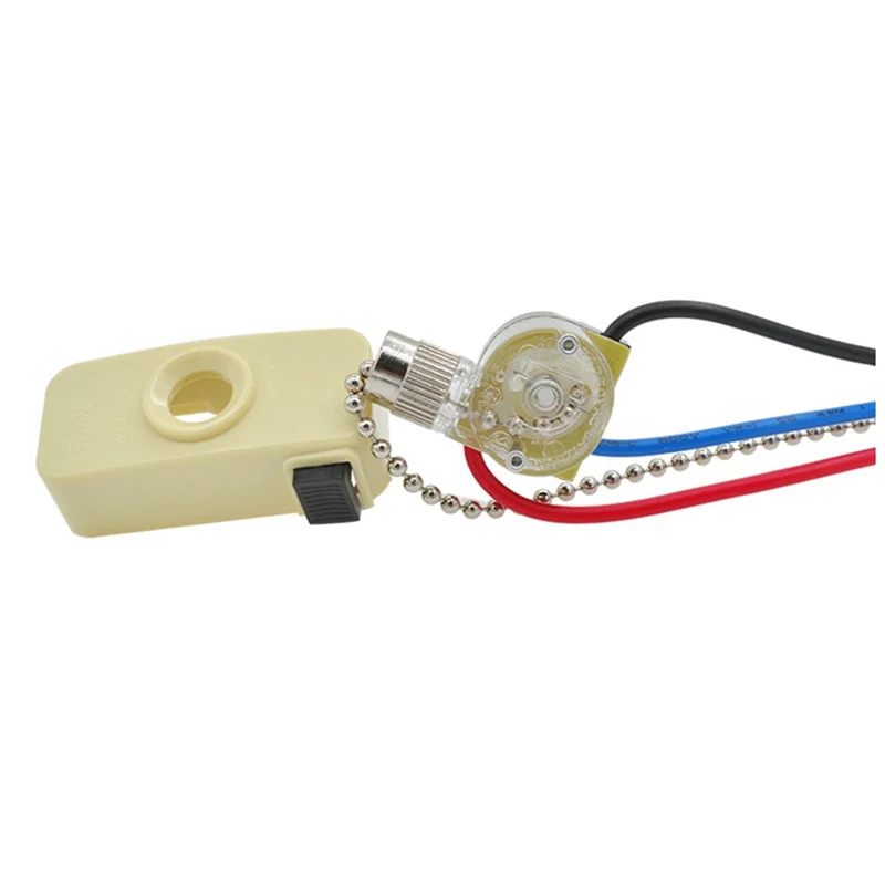 A64K 6Pack Ceiling Fan Light Switch ZE-110 Fan Switch 3 Way Speed Fan Switch Ceiling Pull Chain Switch Replacement (Nickel)