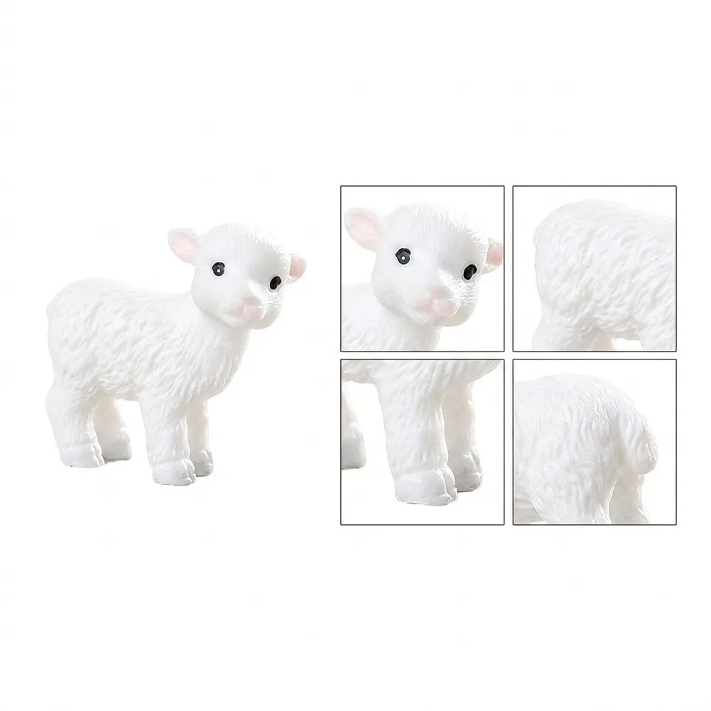 For Festive Celebrations 2.2x2.2cm Resin Goat Figurines Crafting Supplies For Scrapbooking Resilient Resin Material