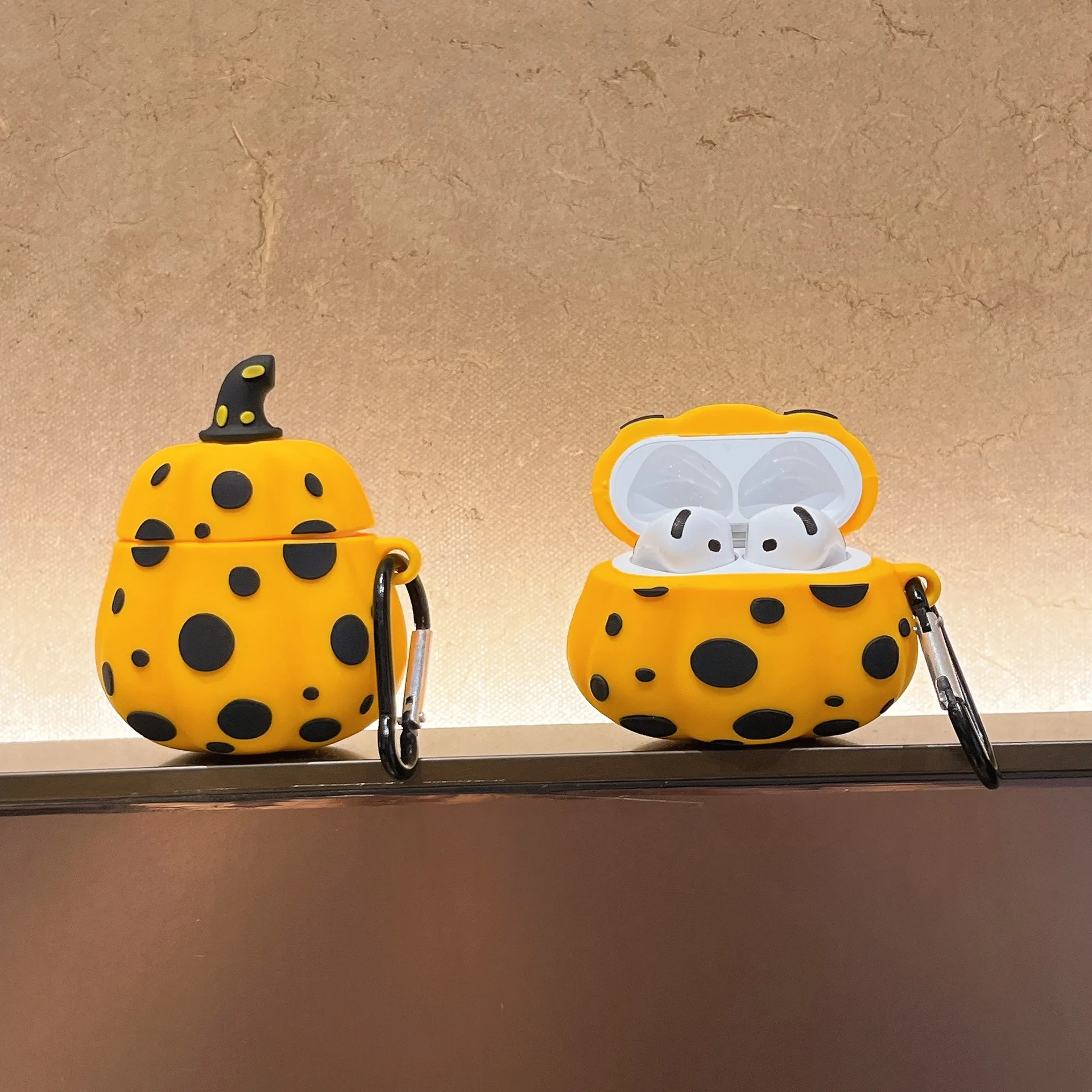 เคสลายฟักทองสุดสร้างสรรค์สำหรับ AirPods Pro3 4 1 2 3 Pro 3 Pro2 กล่องชาร์จหูฟังบลูทูธ เคสป้องกันหูฟัง